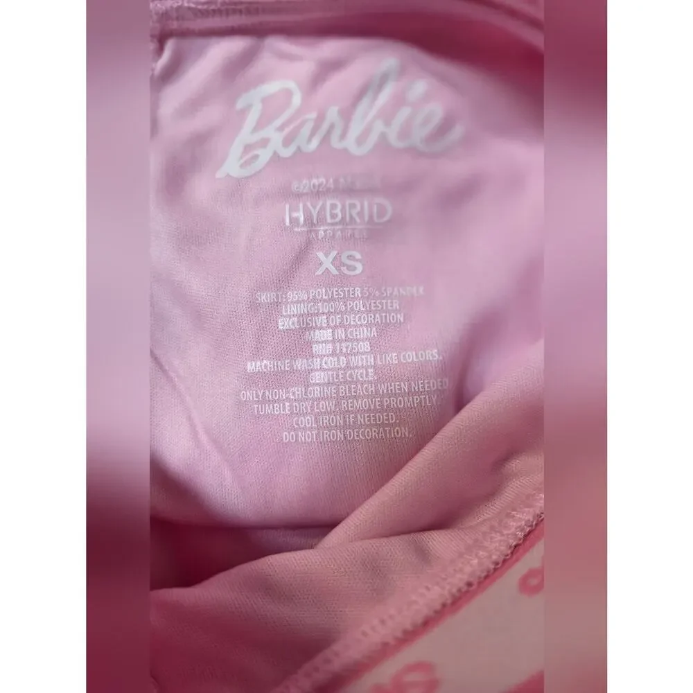 NWT Barbie Pleated Skort Pink Athletic Tennis Skirt Shorts Extra Small XS Y2K